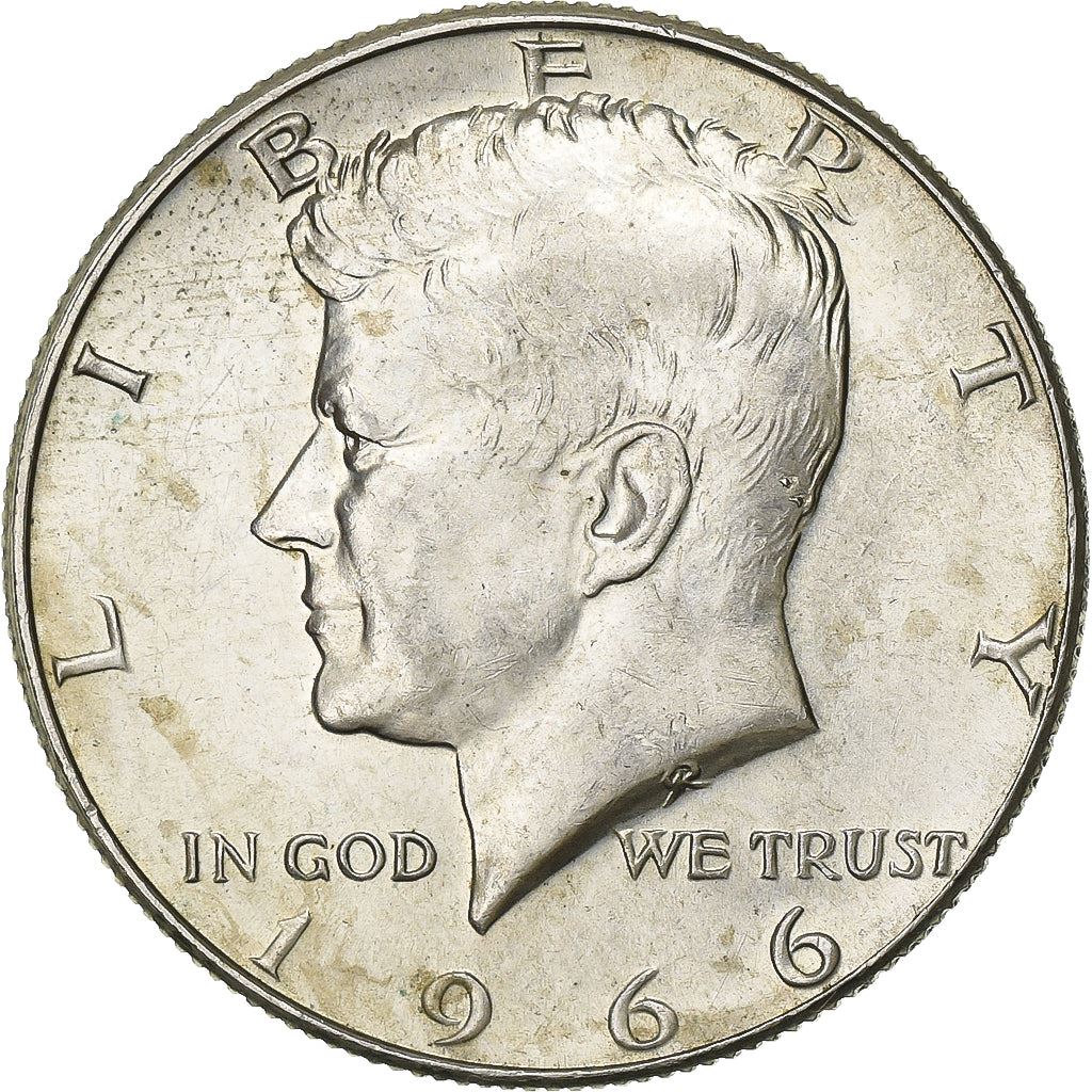 United States | ½ Dollar Coin | 40% Silver | John Fitzgerald Kennedy | Billon (.400 silver) | KM:202a | 1965-1970