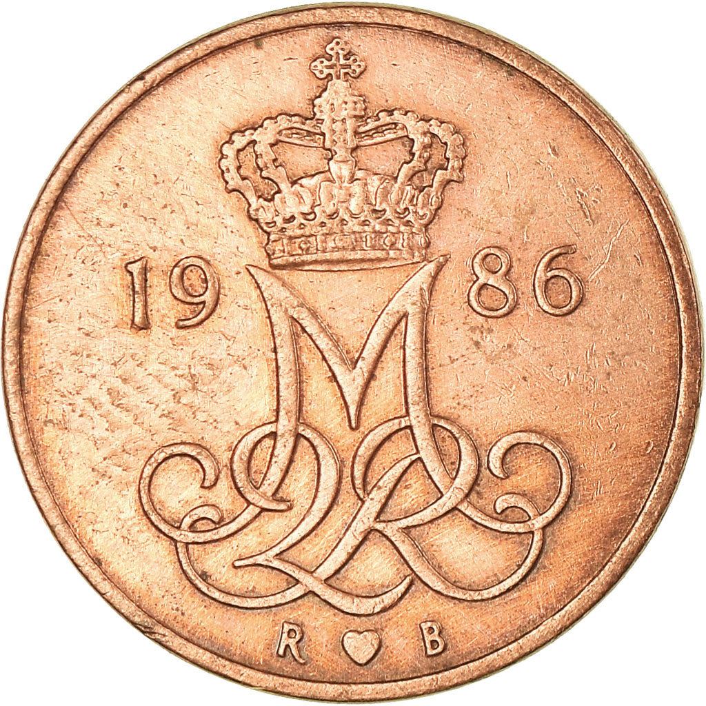 Denmark | 5 Ore Coin | Monogram | Km:859 | 1973 - 1988