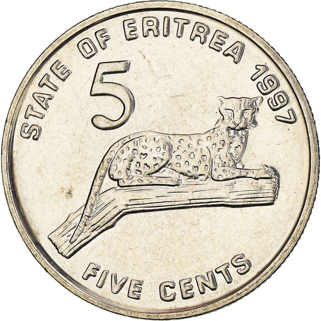 Eritrea | 5 cent munt | Luipaard | Soldaten | Vlag | Km:44 | 1997