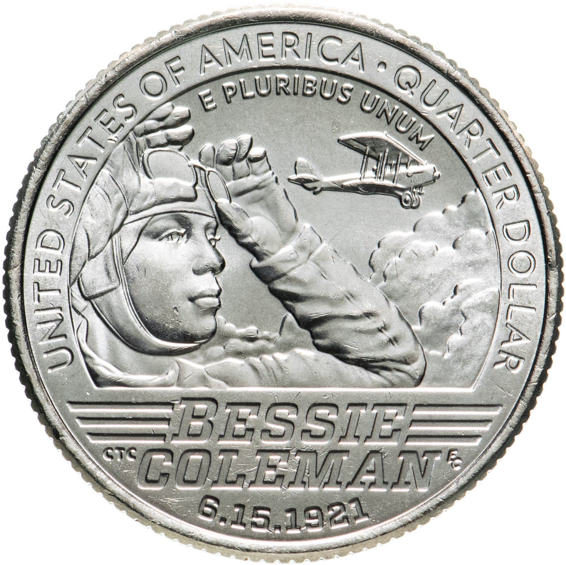 USA | 1/4 Dollar Mønt | Bessie Coleman | KM:778 | 2023