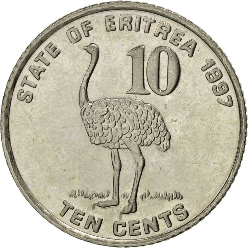 אריתריאה | מטבע 10 סנט | יען | חיילים | דגל | ק"מ:45 | 1997
