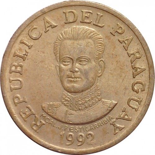 Paraguay | 50 Guaranies Coin | Marshal José Félix Estigarribia | Km:191 | 1992