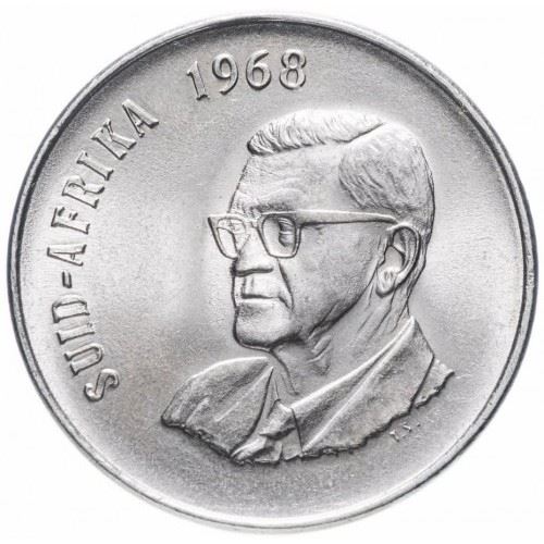 South Africa 50 Cents Coin | Charles Swart | Afrikaans Legend - SUID AFRIKA | KM79.2 | 1968