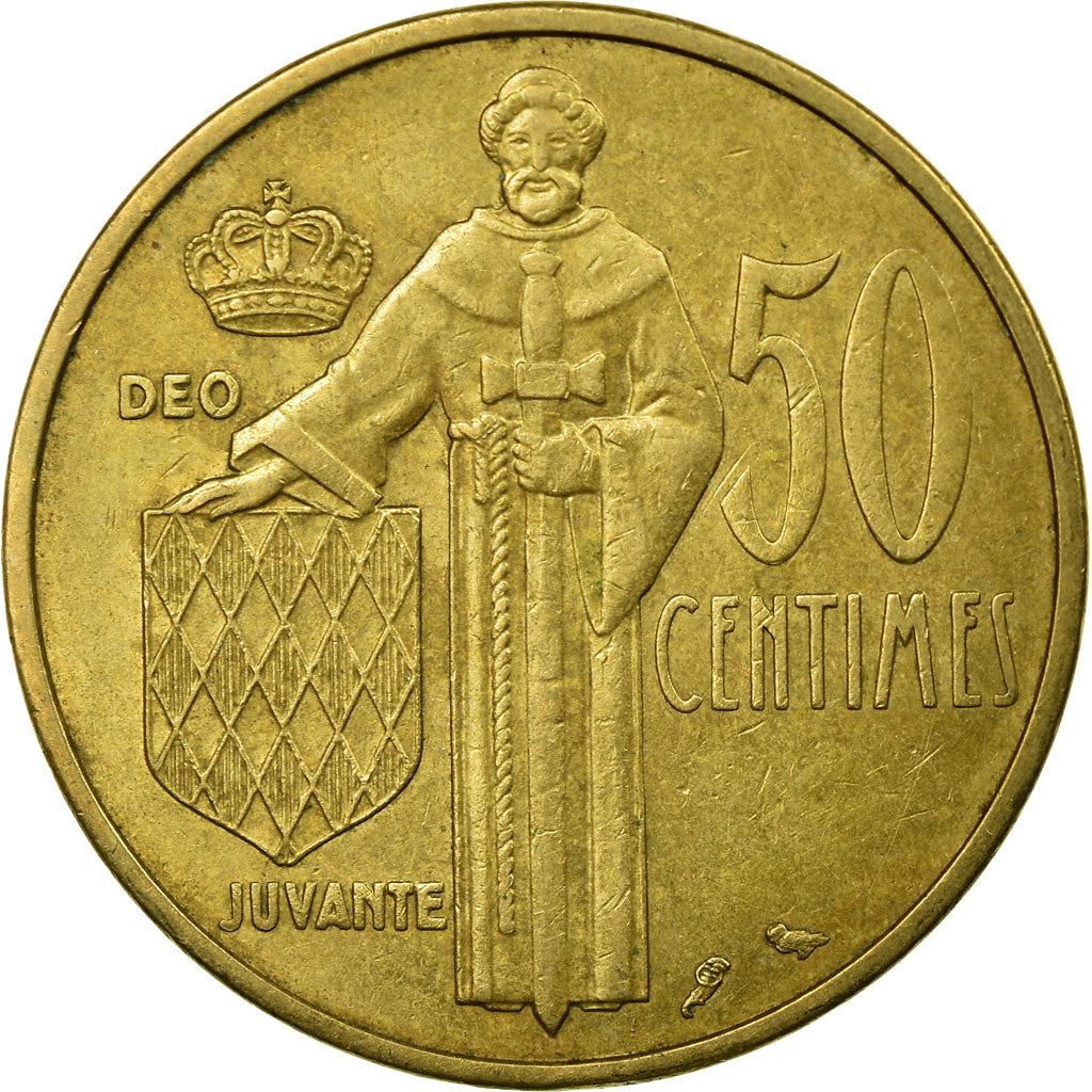 Monaco | 50 Centimes Coin | Rainier III | Km:144 | 1962
