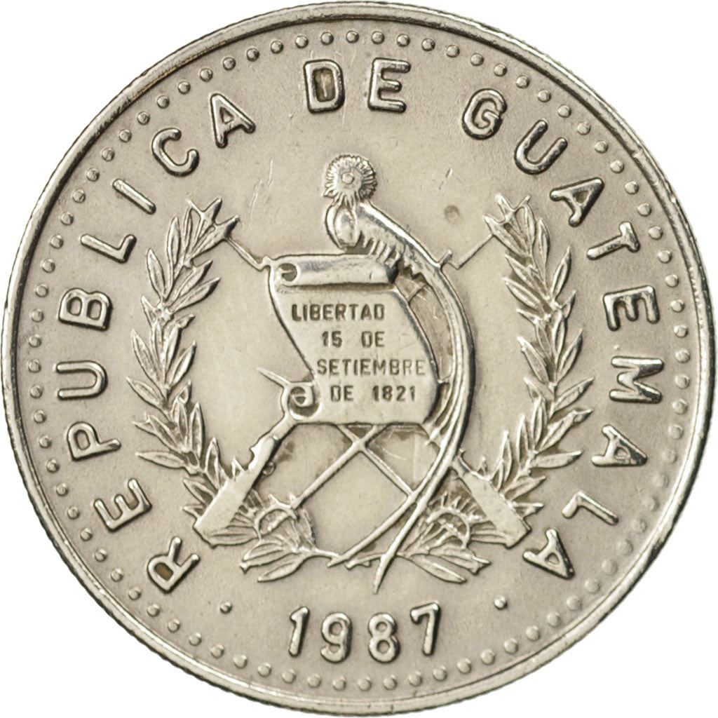 Guatemala | 10 Centavos Coin | Mayan Pillar | Km:277 | 1976 - 2009