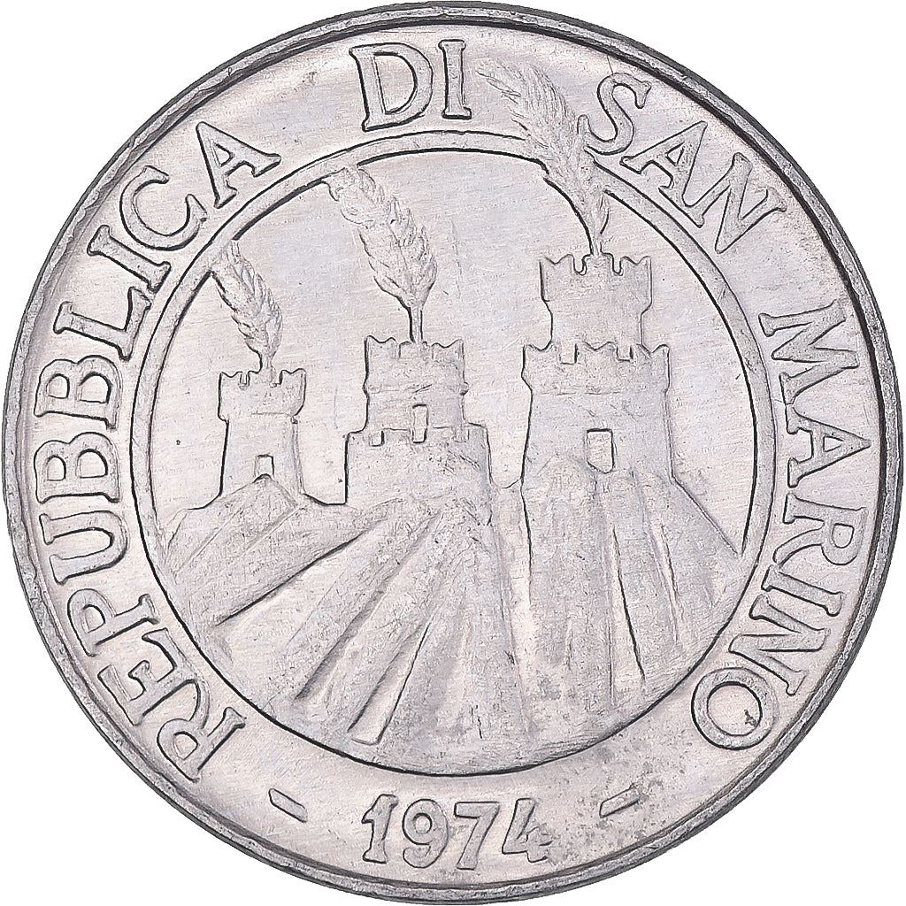 San Marino | 10 Lire Coin | FAO | Km:33 | 1974