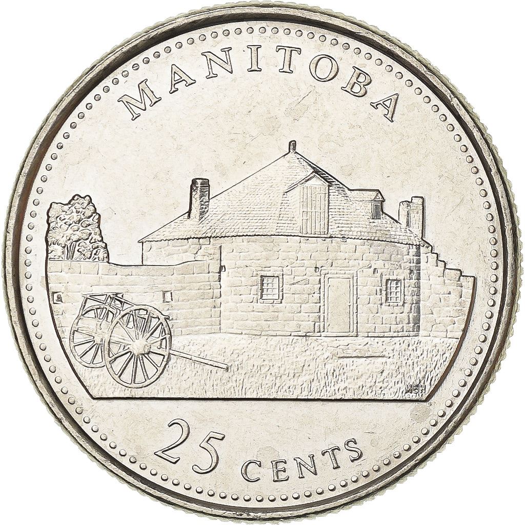 Canada | 25 Cents Coin | Nickel | Manitoba | KM:214 | 1992