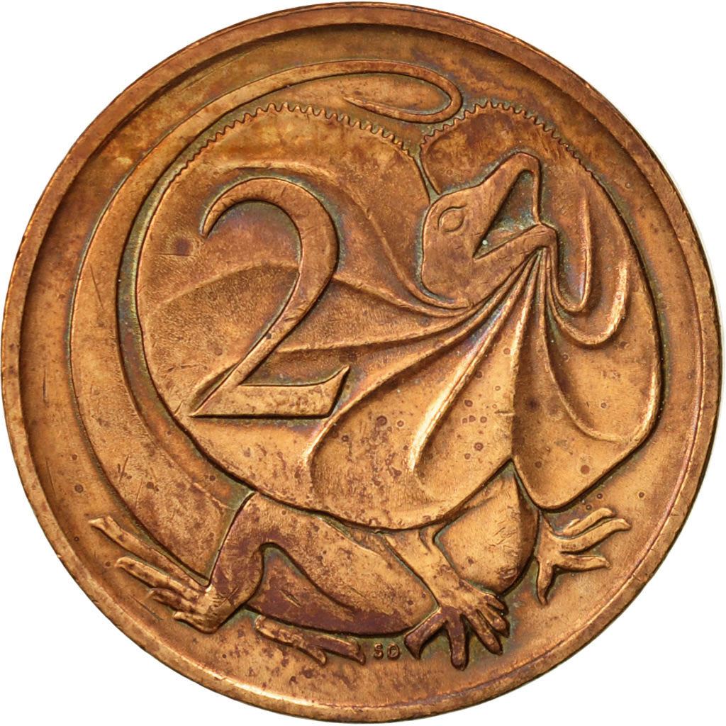 Australia | 2 Cents Coin | Frill-necked Lizard | Km:79 | 1985 - 1991