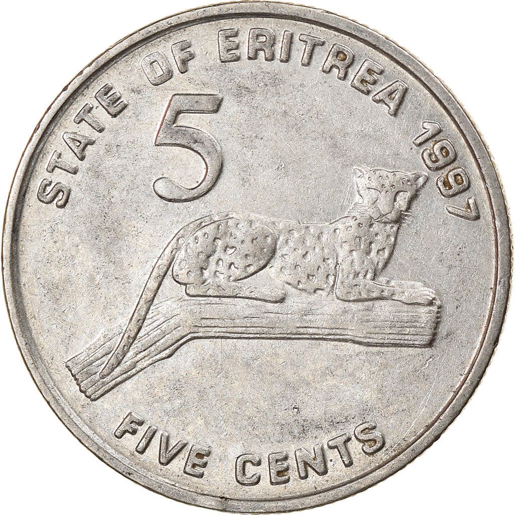 Eritrea | 5 cent munt | Luipaard | Soldaten | Vlag | Km:44 | 1997
