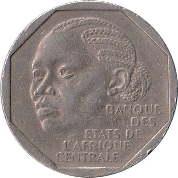 Central African States | 500 Francs Cfa Coin | Woman | Plants | KM:14 | 1998