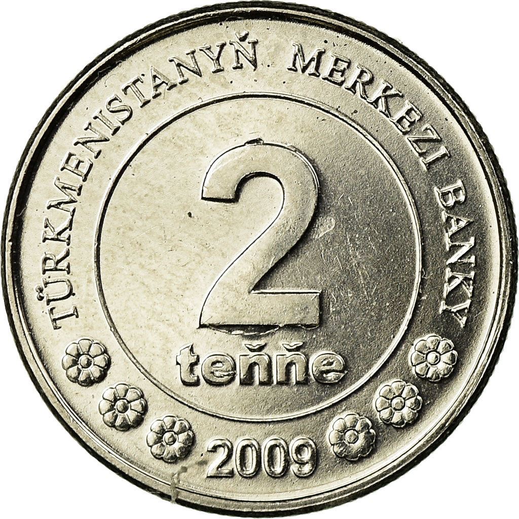 Turkmenistan 2 Tenne Coin | Independence Monument | KM96 | 2009