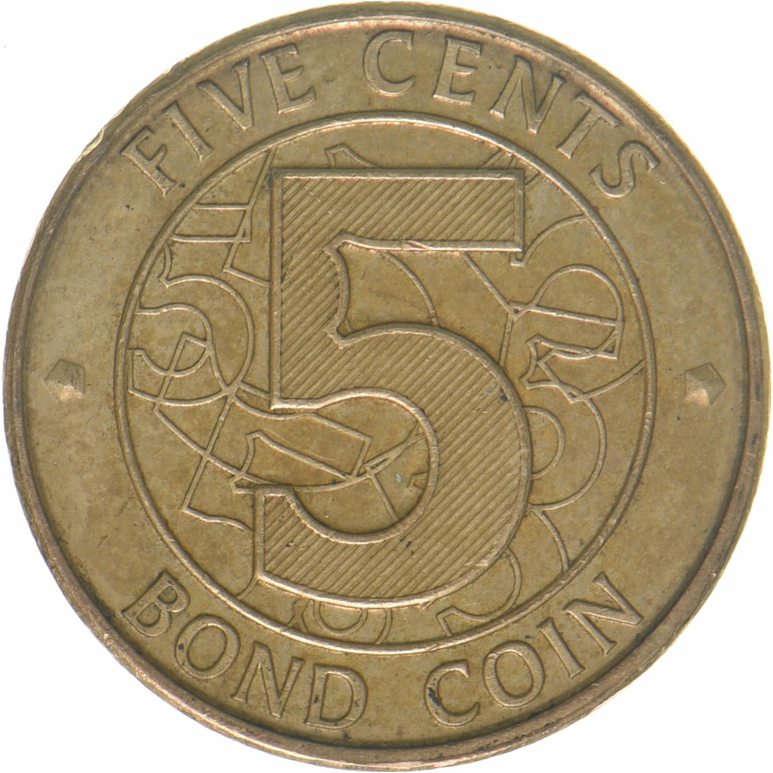 Zimbabwe | 5 Cents Bondmynt | KM17 | 2014