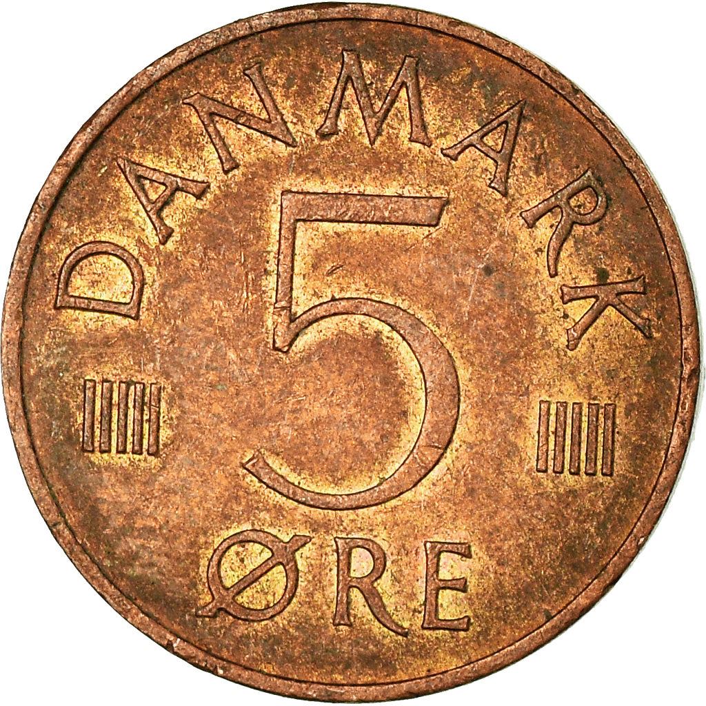 Denmark | 5 Ore Coin | Monogram | Km:859 | 1973 - 1988