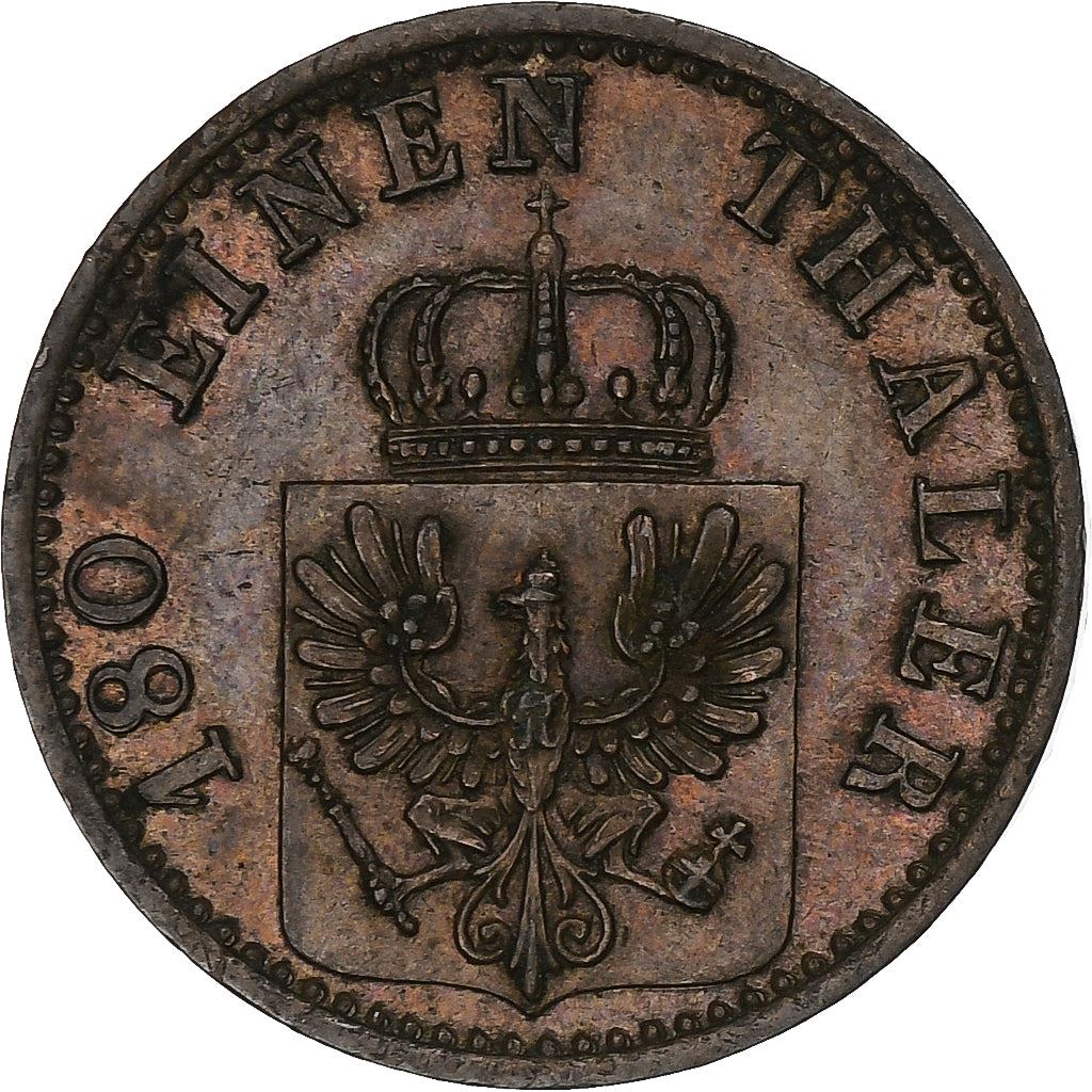 Kongeriget Preussen | 2 Pfennig Mønt | Wilhelm I | Km:481 | 1861 - 1873