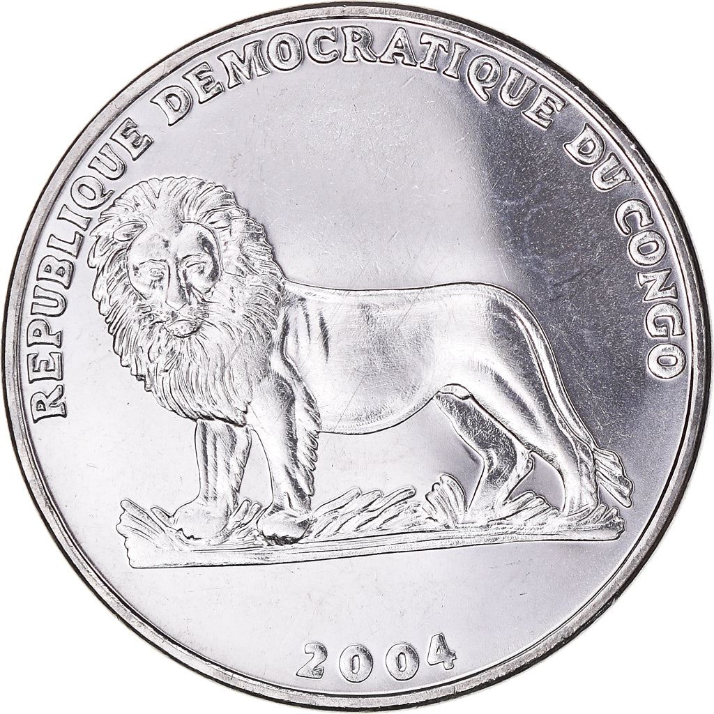 Democratic Republic of the Congo | 1 Franc Coin | Pope John Paul II | Km:156 | 2004