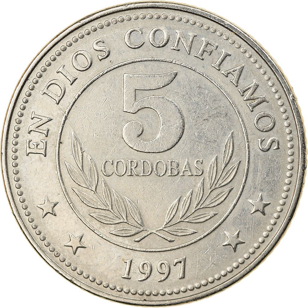 Moneta da 5 Cordobas del Nicaragua | KM90 | 1997 - 2000