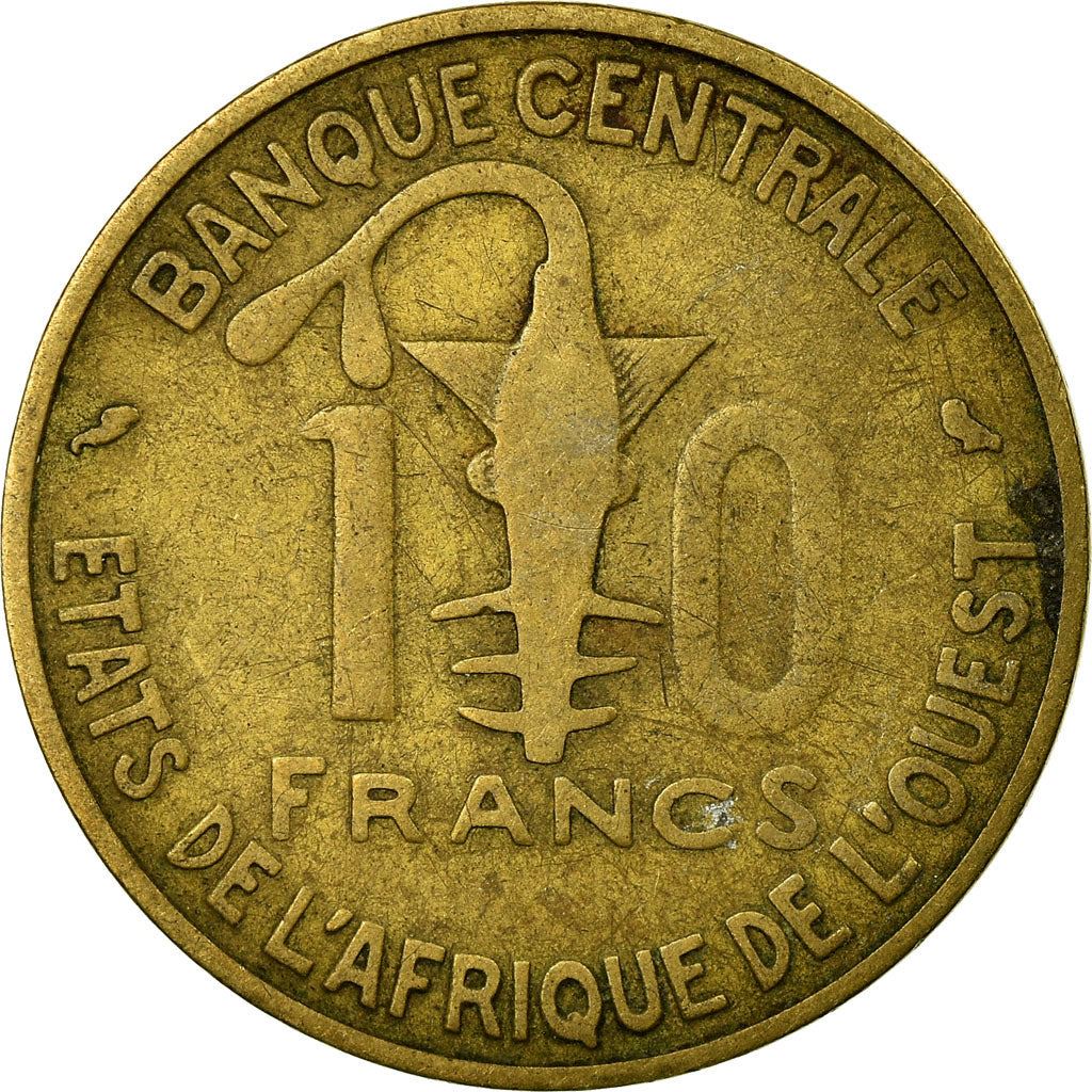 Western African States | 10 Francs Cfa Coin | Emblem of Central Bank | Gazelle | Km:1 | 1959 - 1964