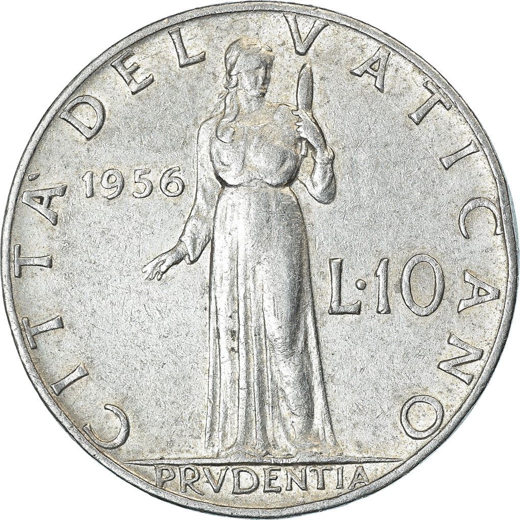 Vatican City | 10 Lire Coin | Pius XII | Km:52 | 1951 - 1958