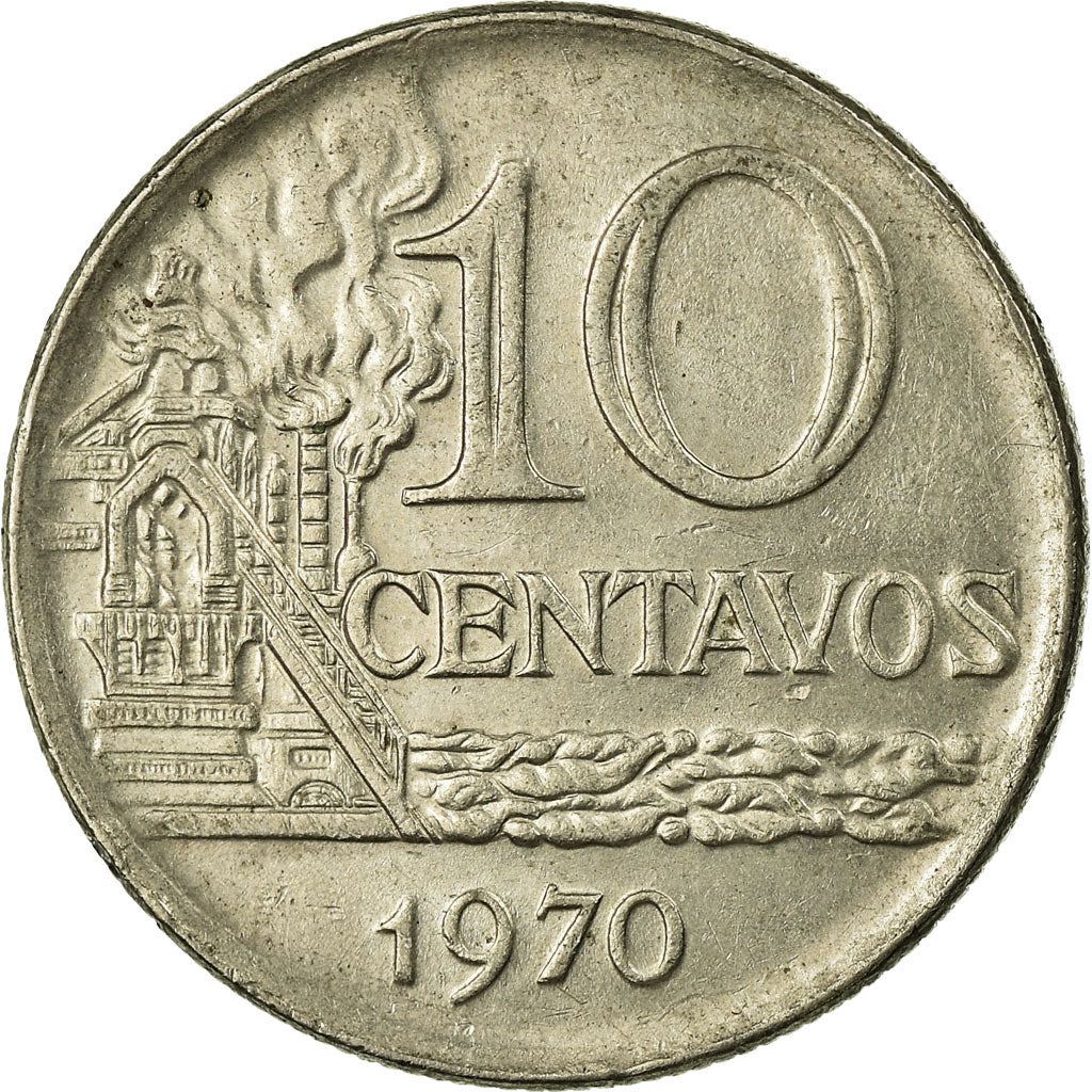 Brasil | Moneda de 10 Centavos | Efigie | Km:578 | 1967 - 1970