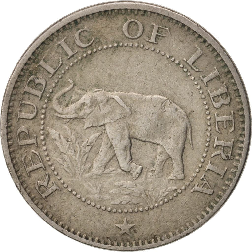 Liberia | 5 Cents Coin | Elephant | Km:14 | 1960 - 1990