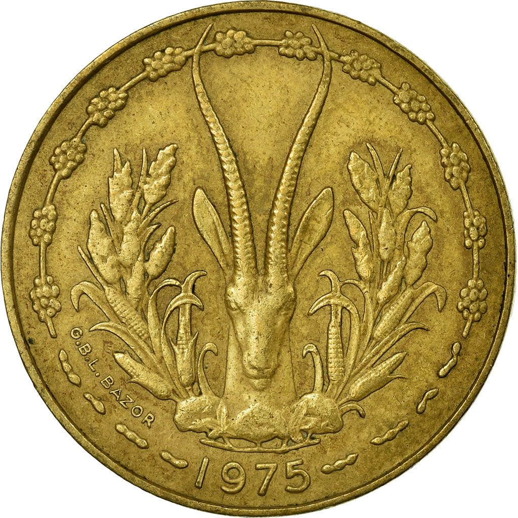 Western African States | 10 Francs Cfa Coin | Emblem of Central Bank | Gazelle | Km:1A | 1966 - 1981
