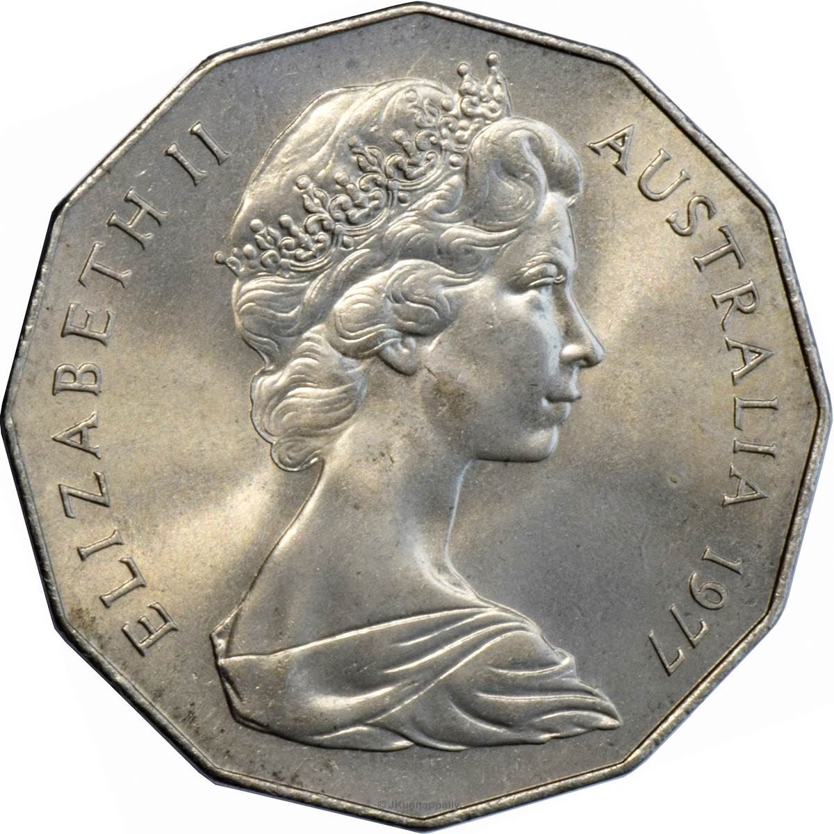 Australia | 50 Cents Coin | Silver Jubilee | KM:70 | 1977