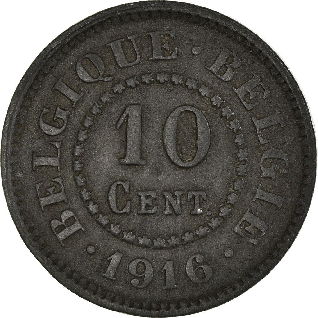 Belgian Coin 10 Centimes German Occupation Coinage | Lion | Flower | KM81 | 1915 - 1917