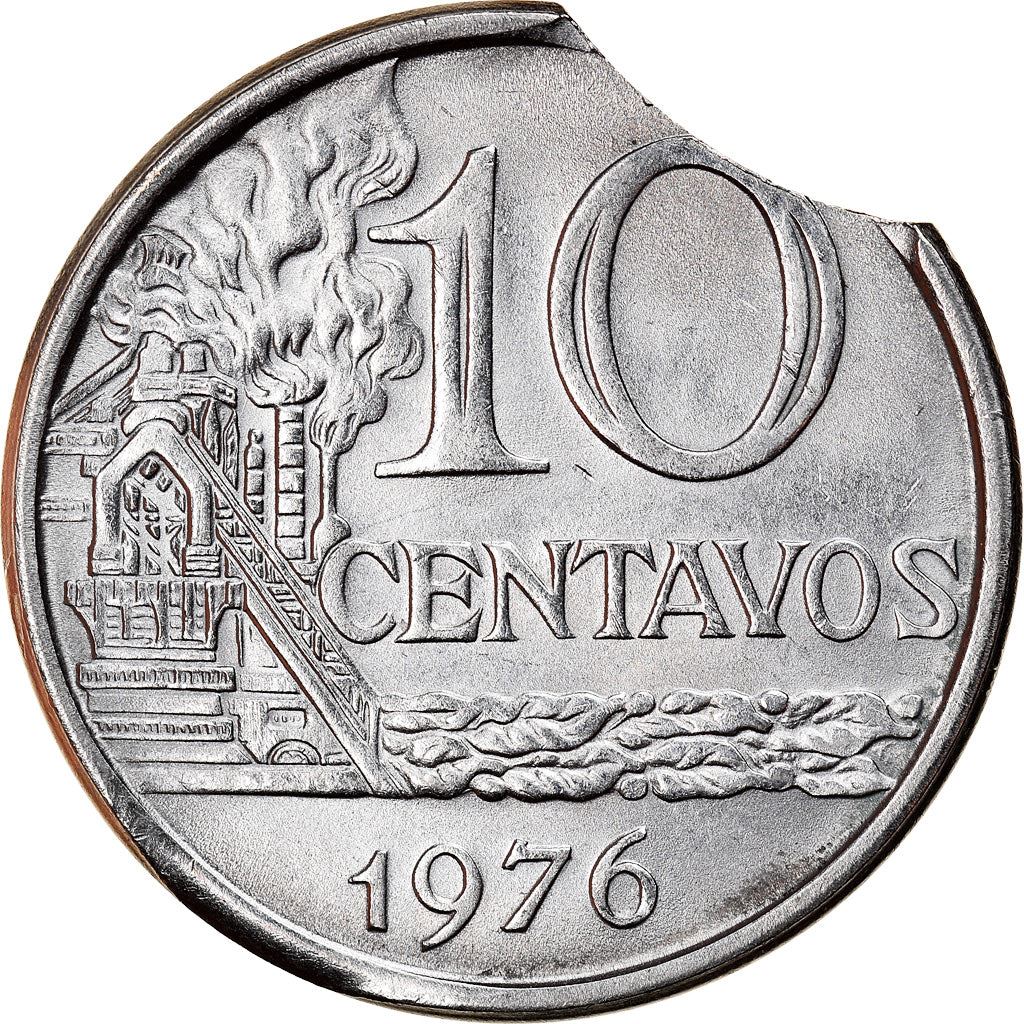 Brazil 10 Centavos Coin | magnetic | KM578.1a | 1974 - 1979