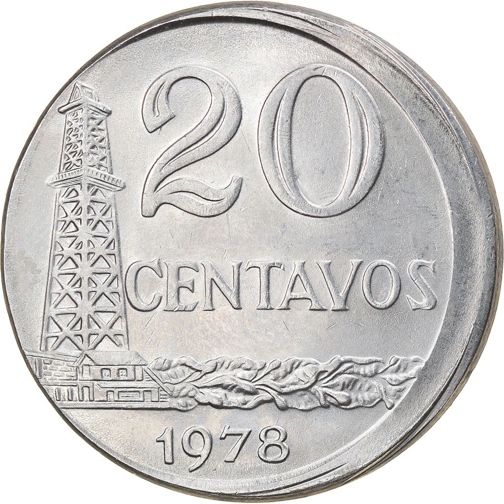 Brazil | 20 Centavos Coin | Oil Well | KM579.1a | 1975 - 1979