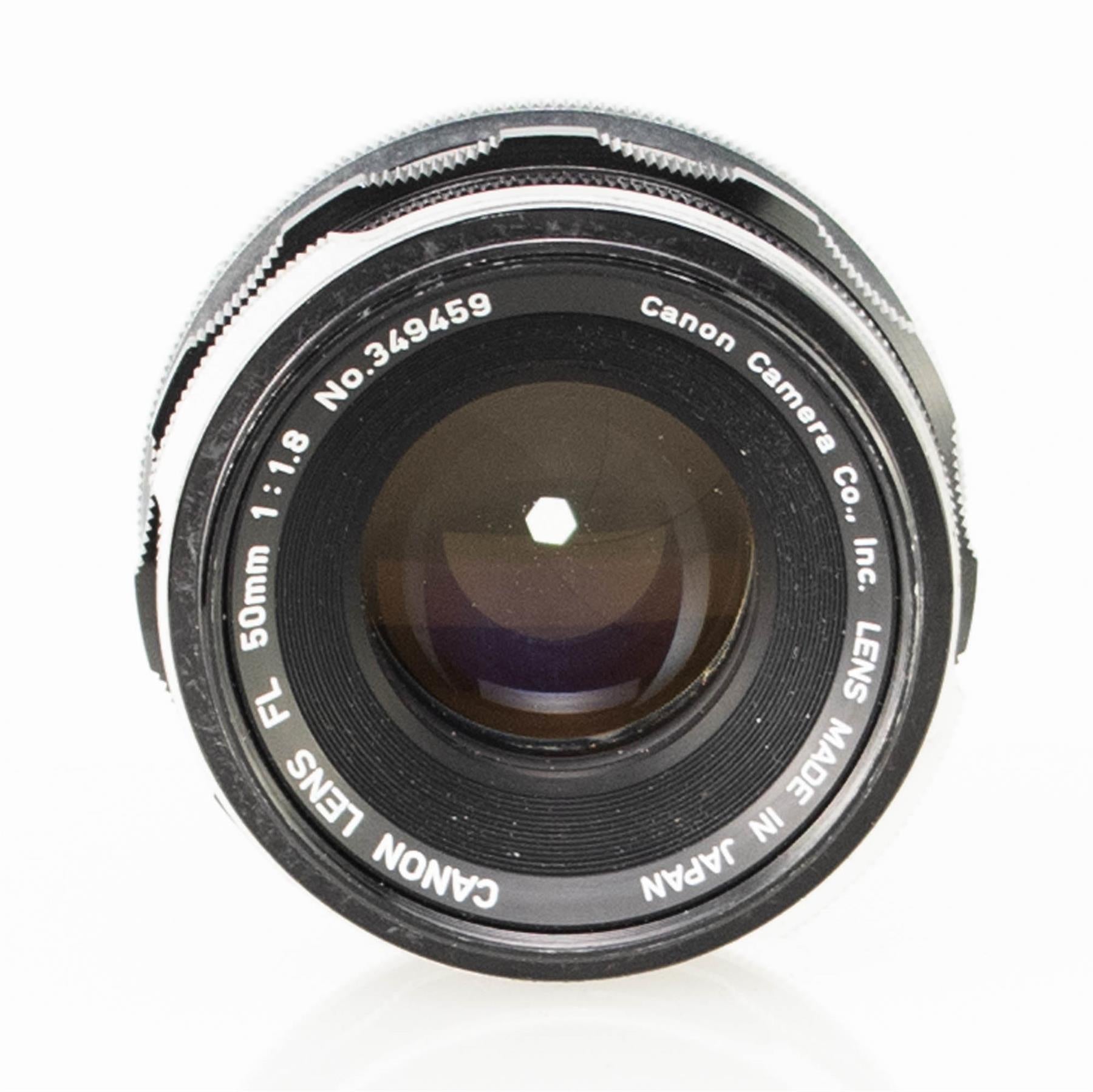 Canon FX Camera | Canon FL 50mm f1.8 lens | White | Japan | FD mount |