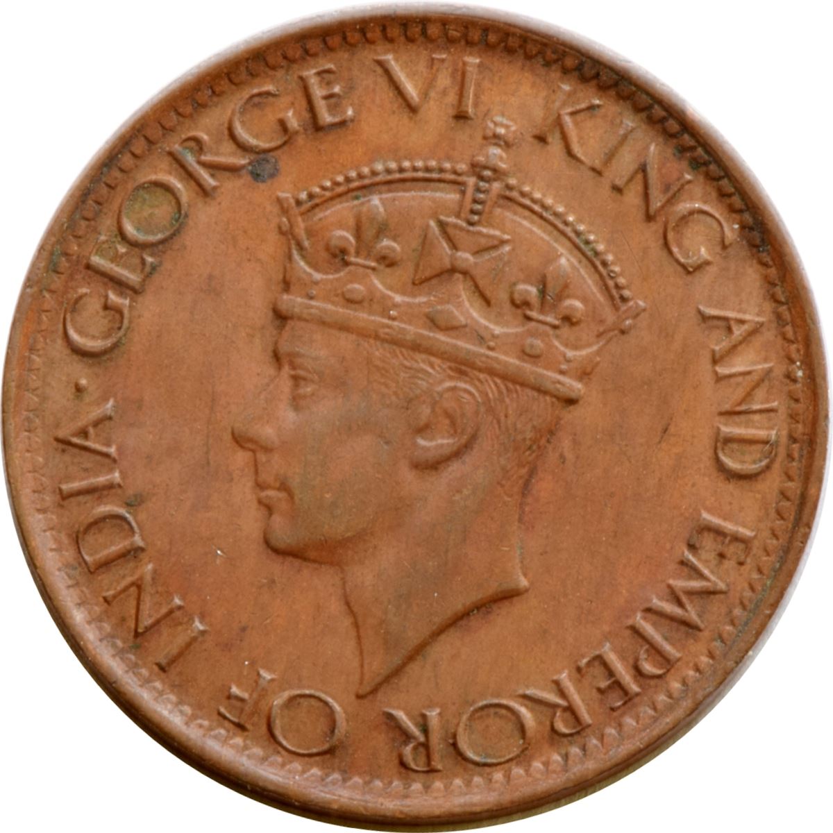 セイロン | 1セント硬貨 | ジョージ6世 | ヤシの木 | KM111a | 1942 - 1945