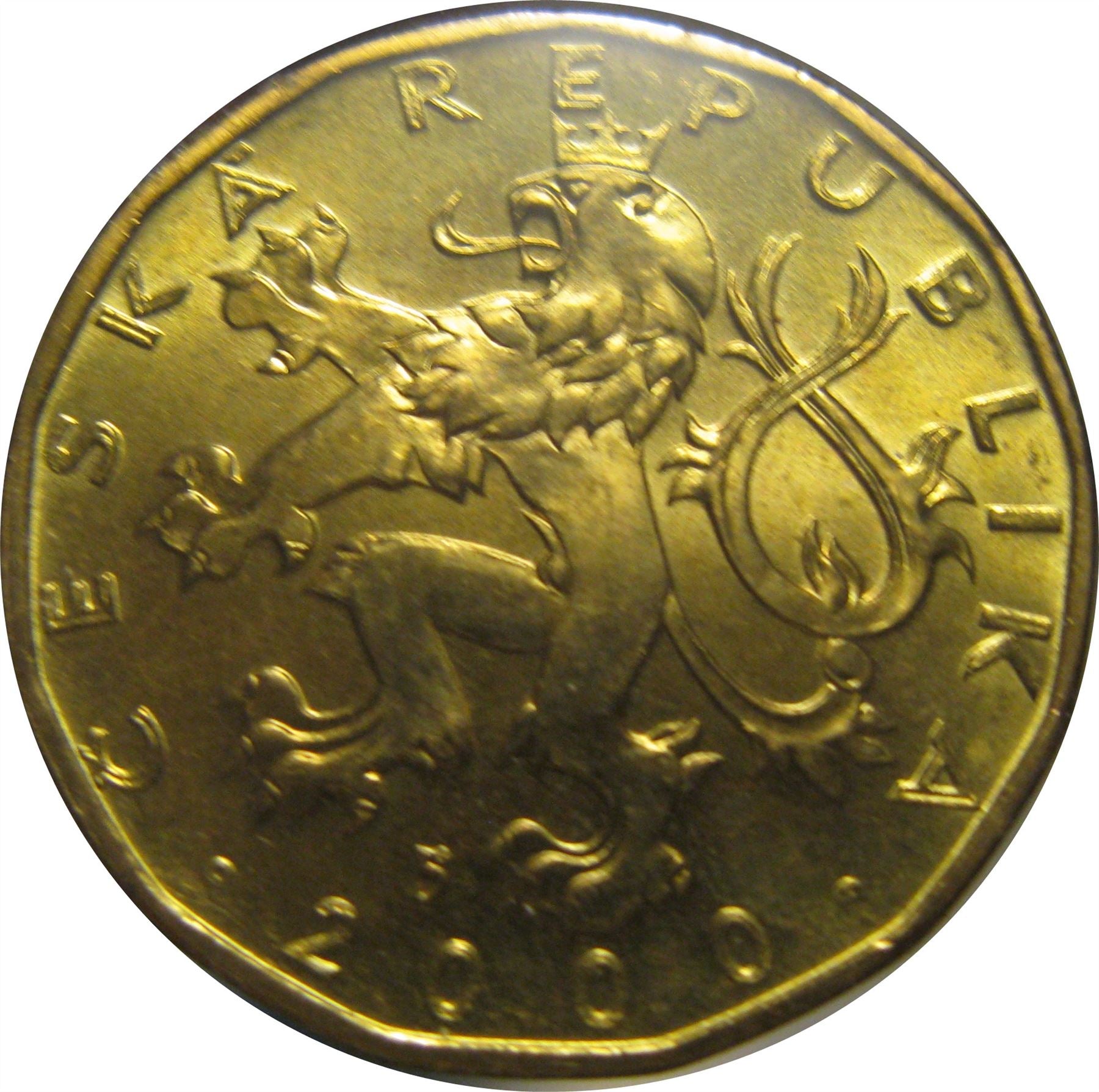 Czech Republic Coin Czech 20 Korun | Lion | Astrolabe | KM43 | 2000 Czech Republic Coin Czech 20 Korun | Lion | Astrolabe | KM43 | 2000