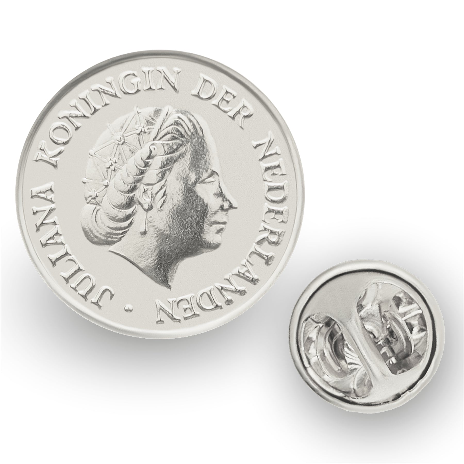 オランダコインピンブローチバッジ | 本物の5セント | ニッケルメッキ