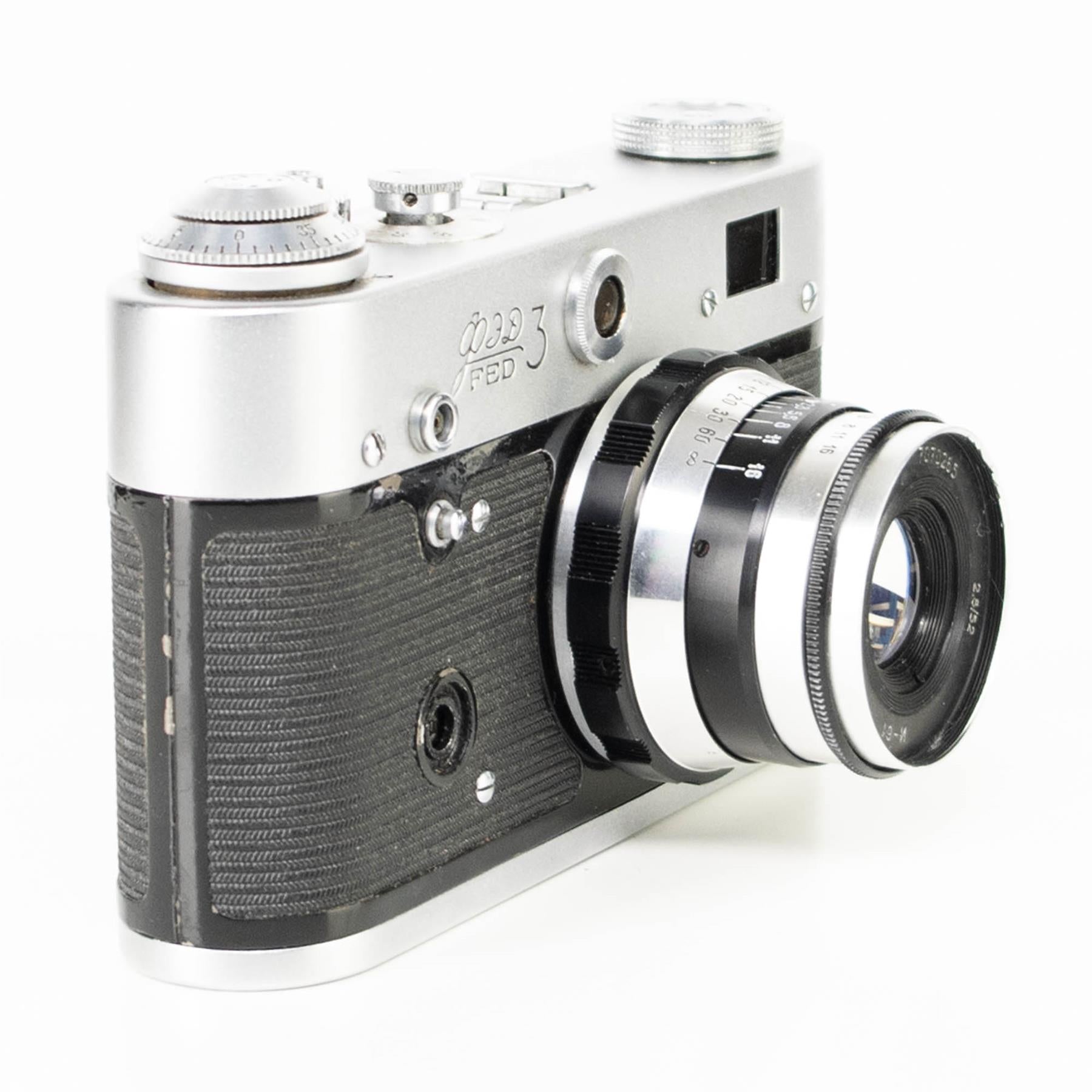 Fed 3 type B Camera | 52mm f2.8 lens | White | Soviet union | 1963 - 1980