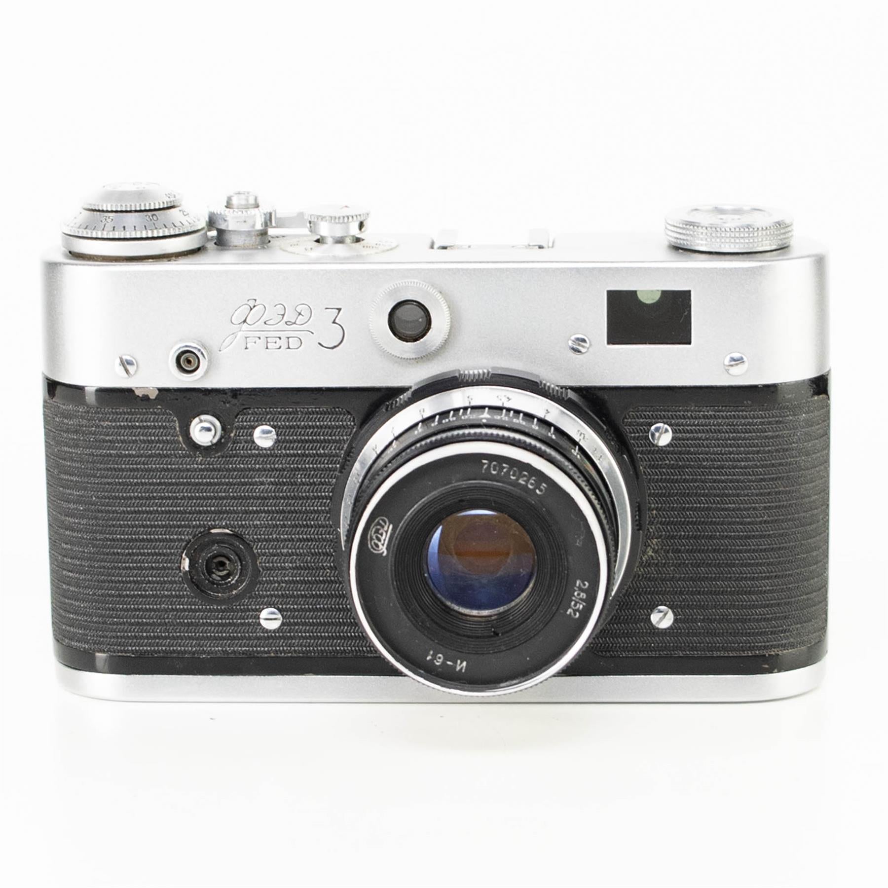 Fed 3 type B Camera | 52mm f2.8 lens | White | Soviet union | 1963 - 1980