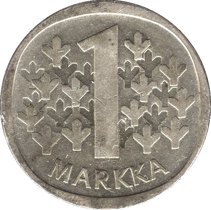 Finland 1 Markka Coin | Silver | Suomi | Heraldic Lion | 1964 - 1968