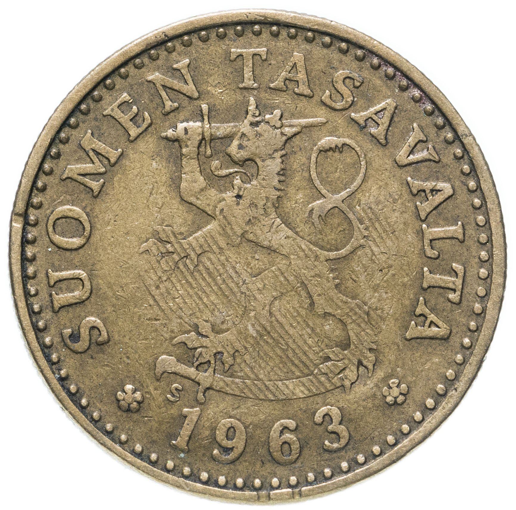 フィンランド硬貨 フィンランド10ペニア | 木 | KM46 | 1963 - 1982