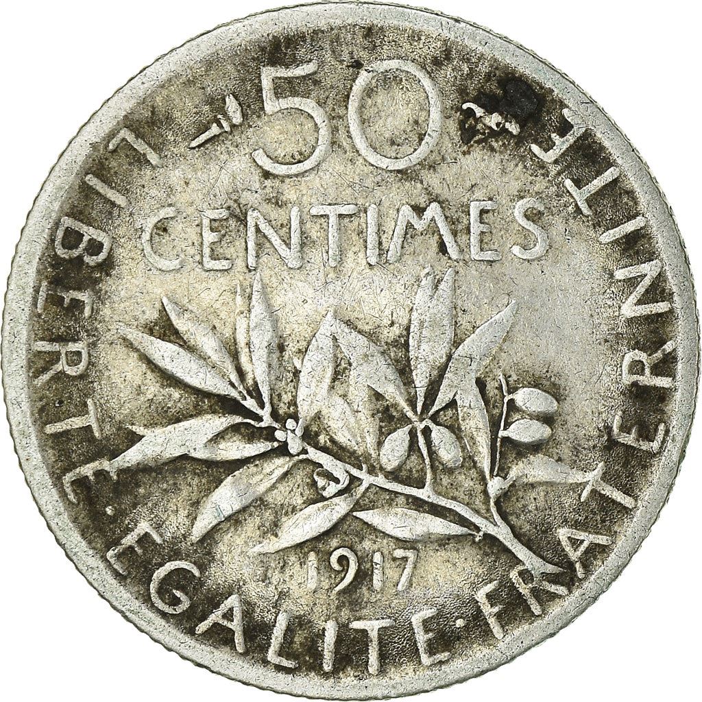 French 50 Centimes Coin | Silver | KM854 | France | 1897 - 1920