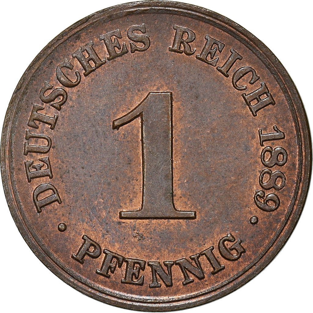 German Empire 1 Pfennig Coin | Deutsches Reich | Wilhelm I Type 1 | KM1 | 1873 - 1889
