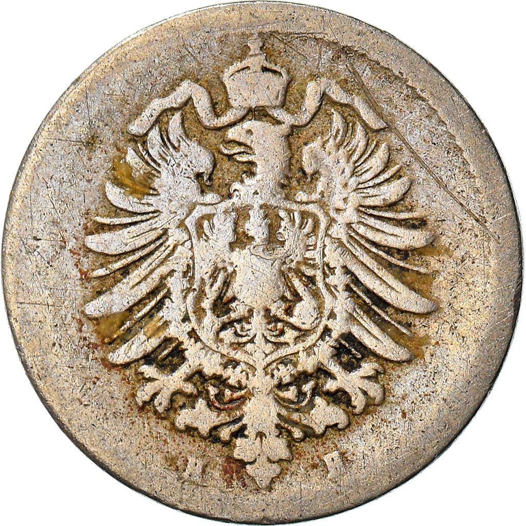 German Empire 5 Pfennig Coin | Deutsches Reich | Wilhelm I | Type 1 | KM3 | 1874 - 1889