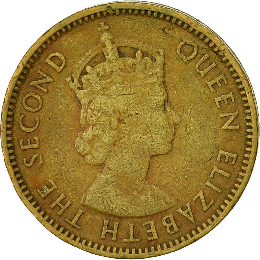 香港 | 10セント硬貨 | エリザベス2世 | Km:28.1 | 1955年 - 1968年
