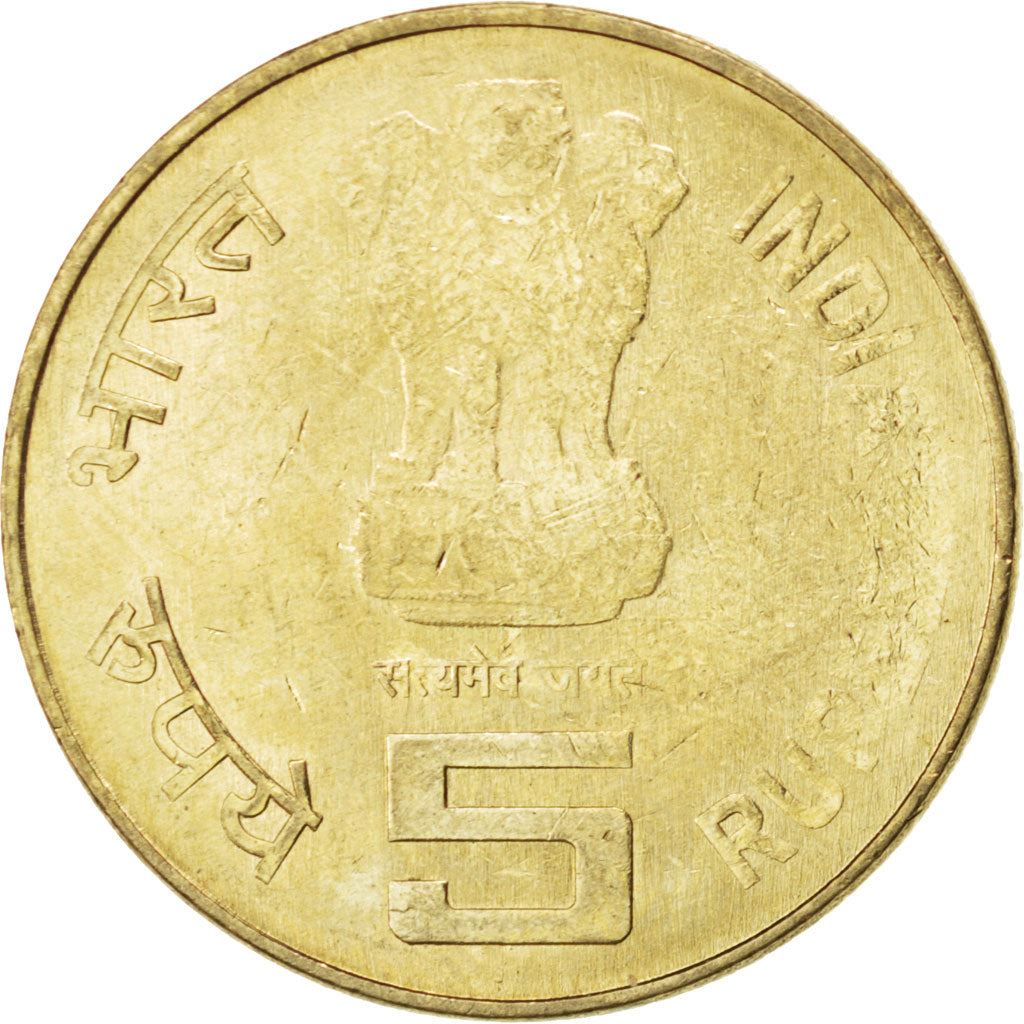 India | 5 Rupees Coin | Rabindranath Tagore | Km:393 | 2011