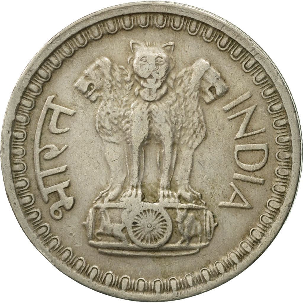 India | 50 Paise Coin | Ashoka Lion | Km:63 | 1974 - 1983