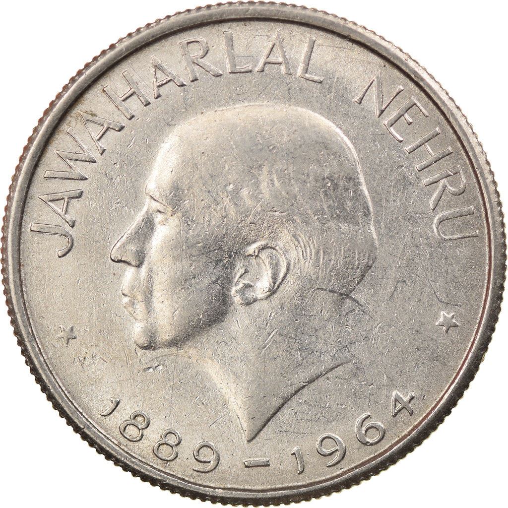 India | 50 Paise Coin | Jawaharlal Nehru | Km:56 | 1964