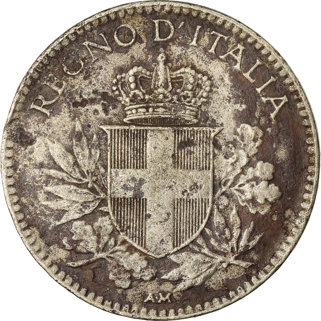 Italy Coin 20 Centesimi - Vittorio Emanuele III | Savoy Shield | Oak B