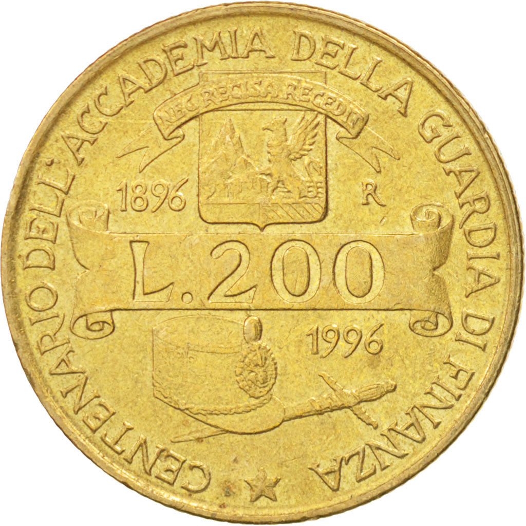 Italy Coin 200 Lire Academy of 