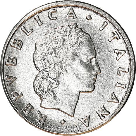 Italy Coin 50 Lire small type | Libertine | God Vulcan | Iron | Anvil | KM95.2 | 1990 - 1995