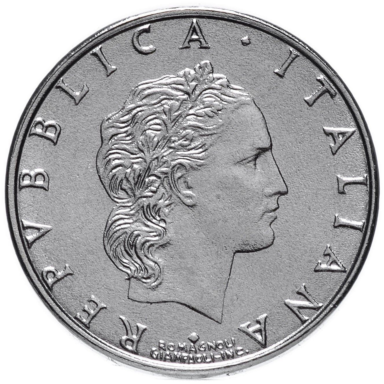 Italy Coin 50 Lire small type | Libertine | God Vulcan | Iron | Anvil | KM95.2 | 1990 - 1995