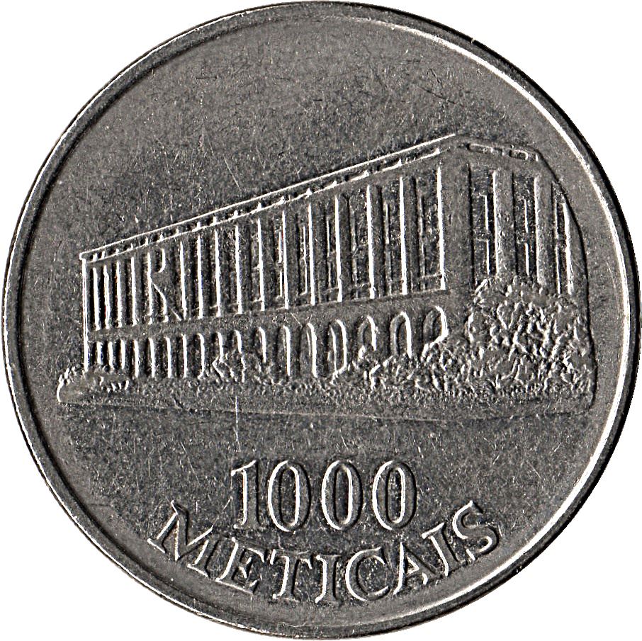Mozambique 1000 Meticais Coin | Building | KM122 | 1994