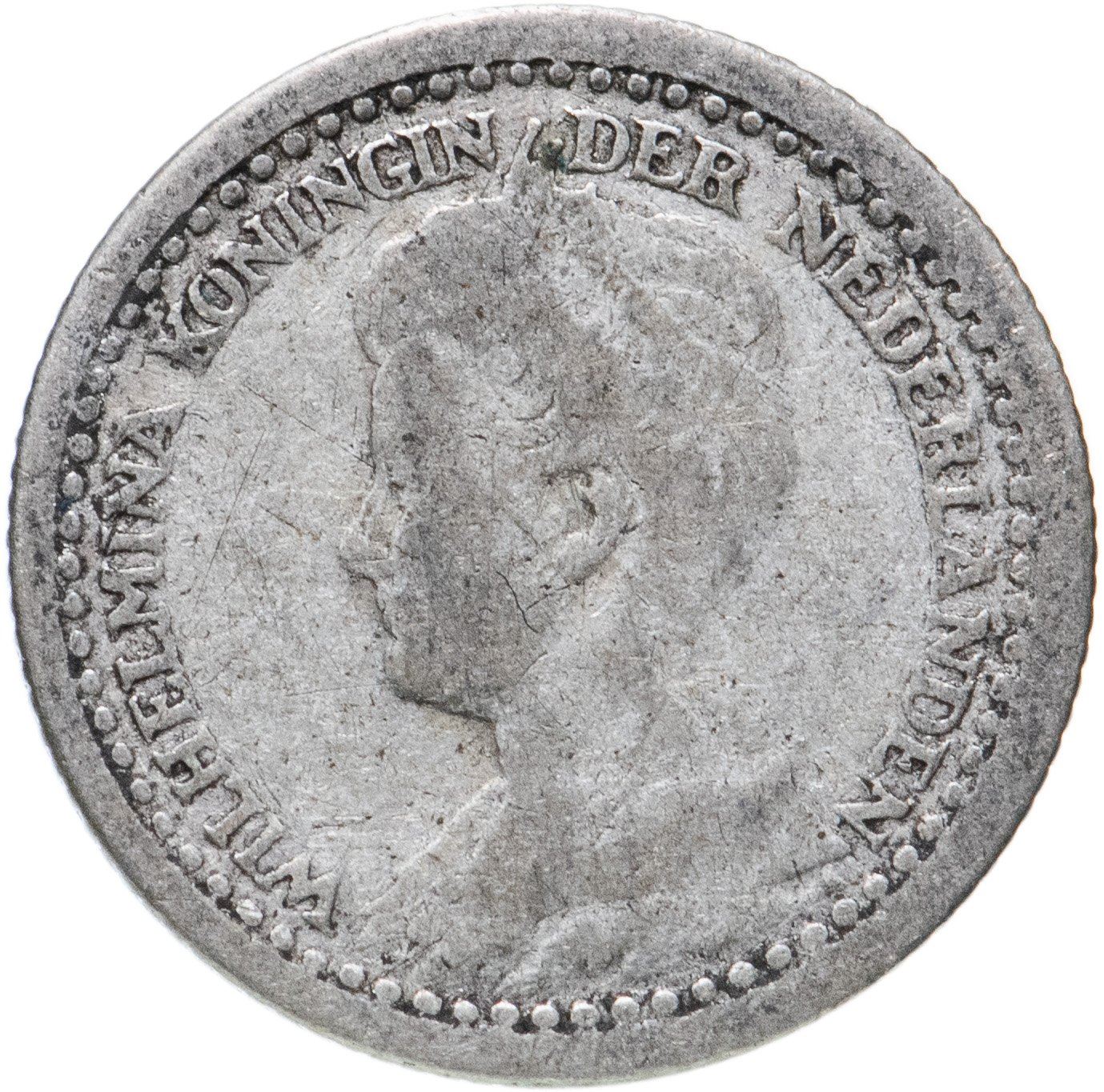 Netherlands Coin 10 Cents | Queen Wilhelmina | KM145 | 1910